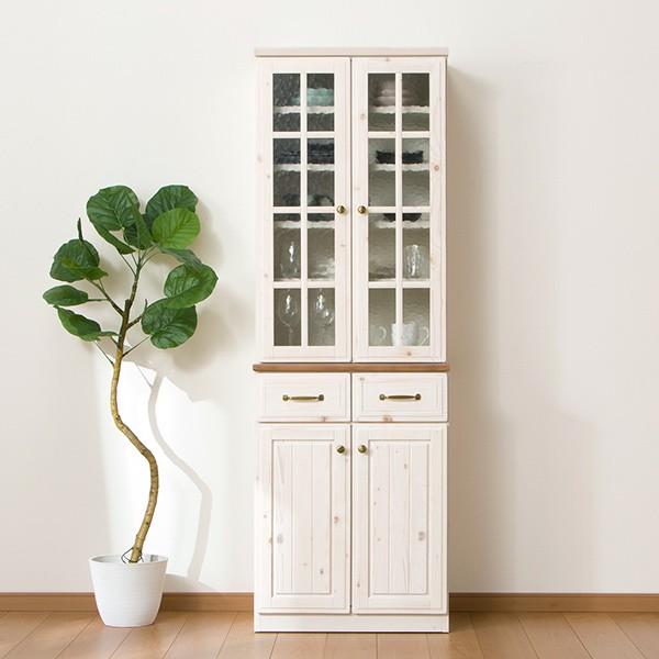 ニトリ（NITORI） 幅60cm 食器棚(シナモ60 WH) キッチンボード