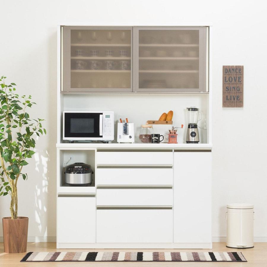 ニトリ（NITORI） 幅140cm キッチンボード(ラピス 140 ホワイト