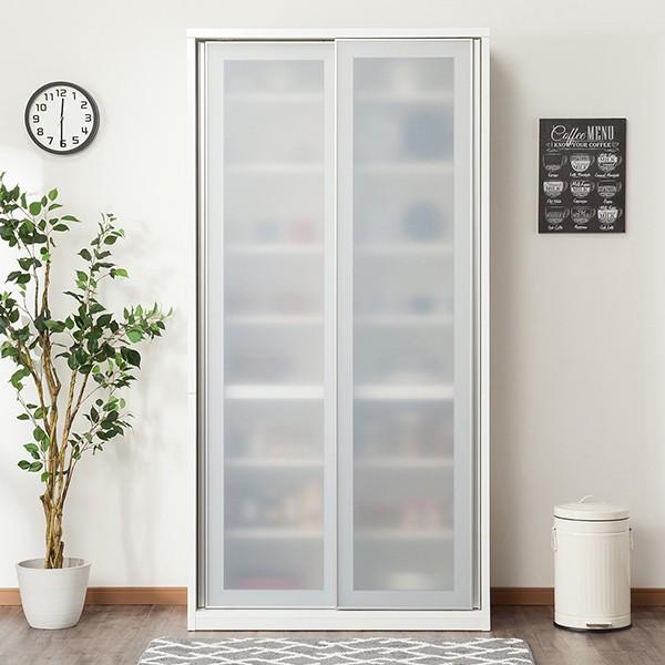 ニトリ（NITORI） 幅100cm ダイニングボード(ポリート100WH H) 食器棚