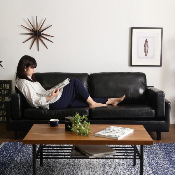 ニトリ（NITORI） ソファー ソファ 3人掛け 合成皮革ソファ(3P PVC