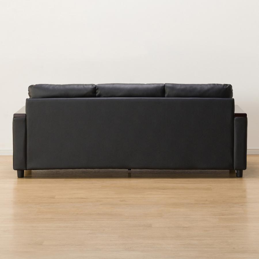 ニトリ（NITORI） 3人掛け本革ソファ(レグノ 本革 BK)ニトリ : ニトリ