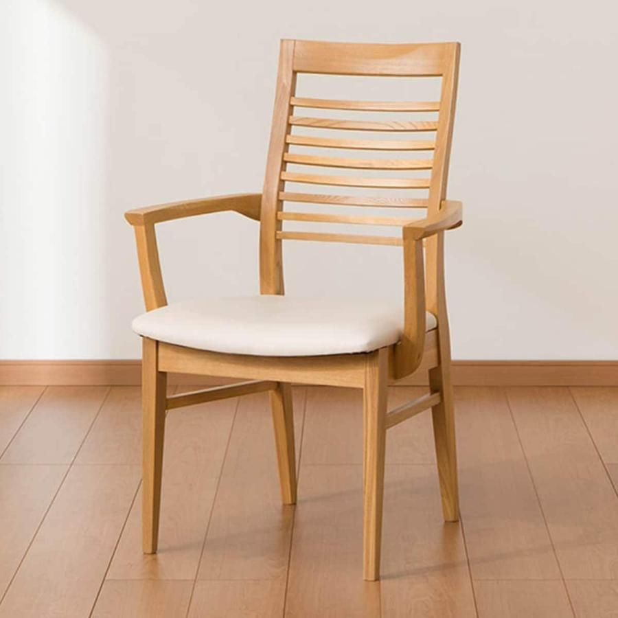 ニトリ（NITORI） ダイニングチェア(ロレイン2 肘付き LBR) 食卓椅子