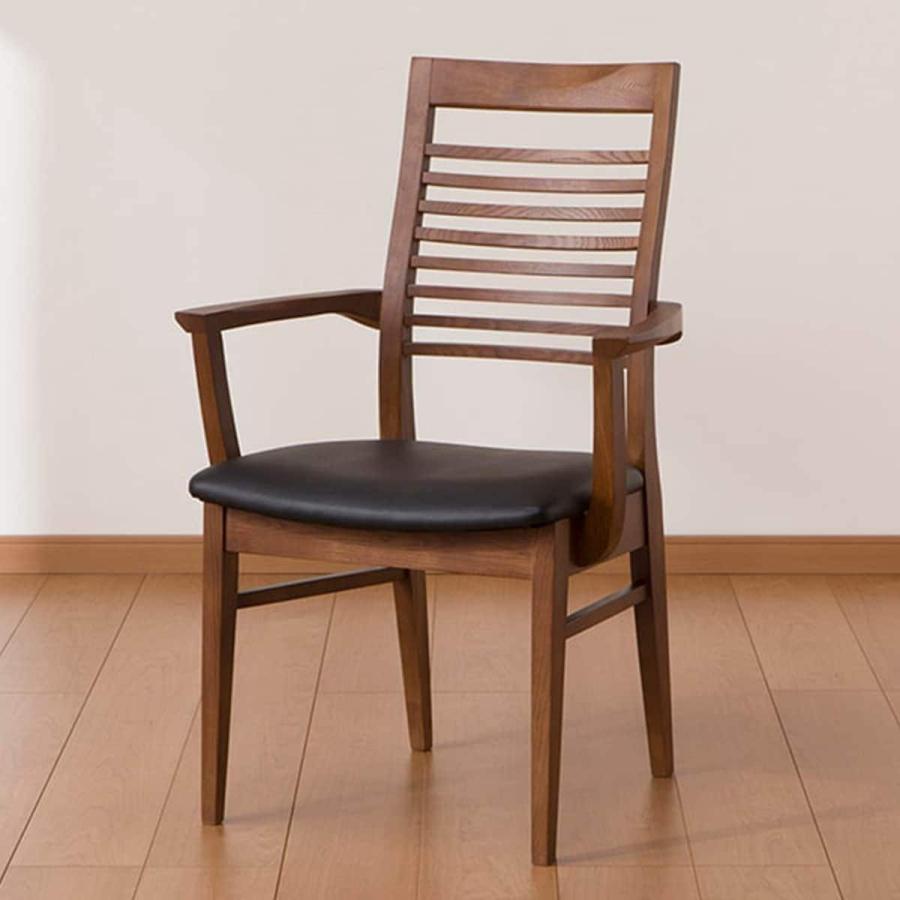 ニトリ（NITORI） ダイニングチェア(ロレイン2肘付き MBR) 食卓椅子