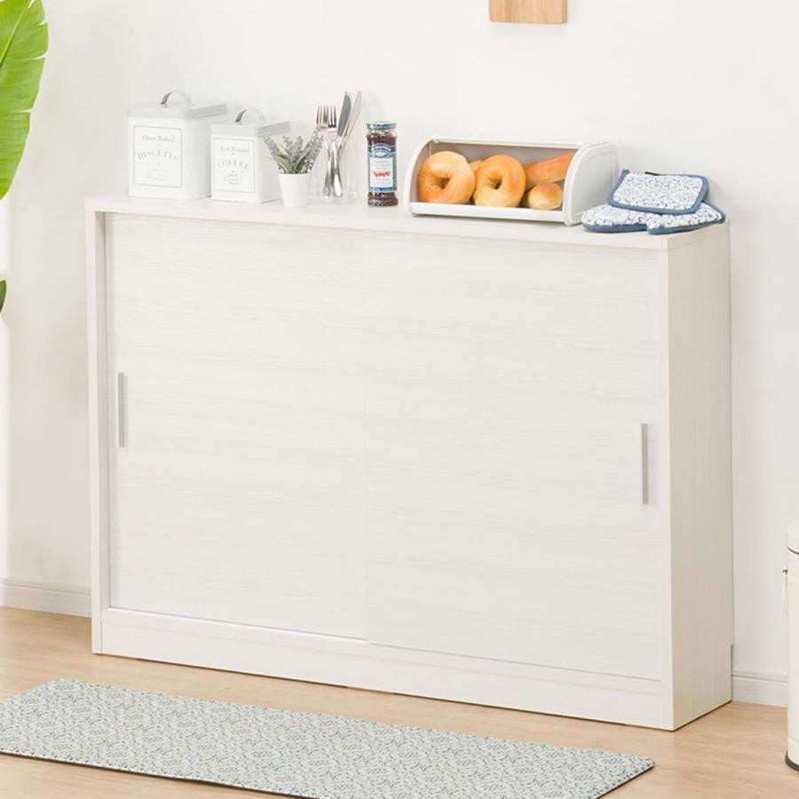 ニトリ（NITORI） 薄型キャビネット(アニー120S WW) サイドボード