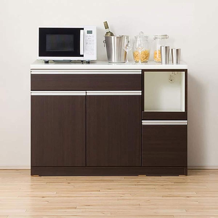 ニトリ（NITORI） キッチンカウンター(レジューム120-2TL-R DBR