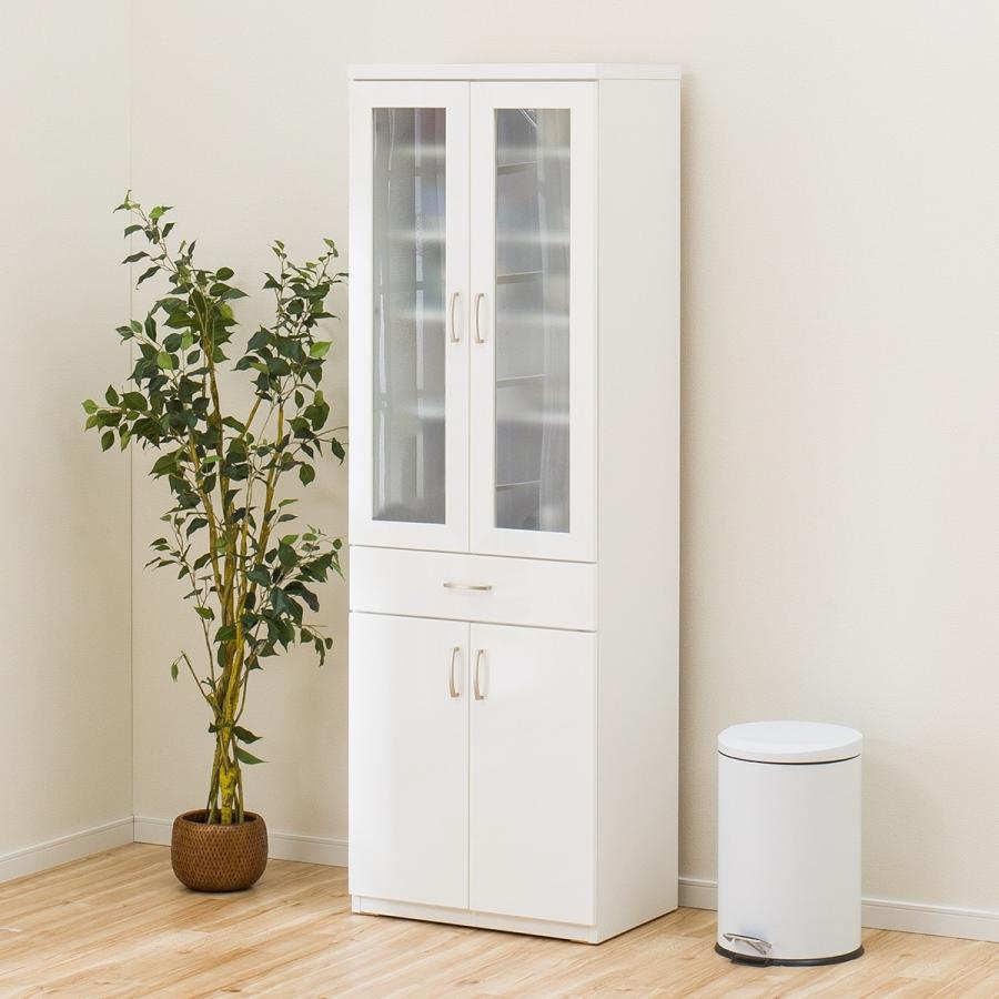 ニトリ（NITORI） 幅60cm 食器棚(コパン T 60DB WH) ニトリ期間限定：4