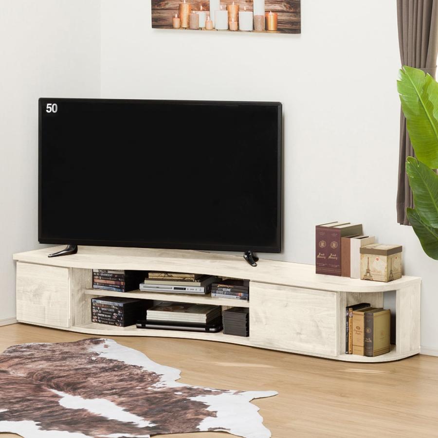 ニトリ（NITORI） 幅180 コーナー有効活用 流線形テレビボード(左寄せ