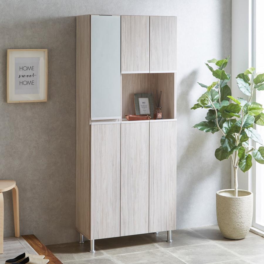 ニトリ（NITORI） シューズボックスリアル ハイタイプ(幅75.2cm GY