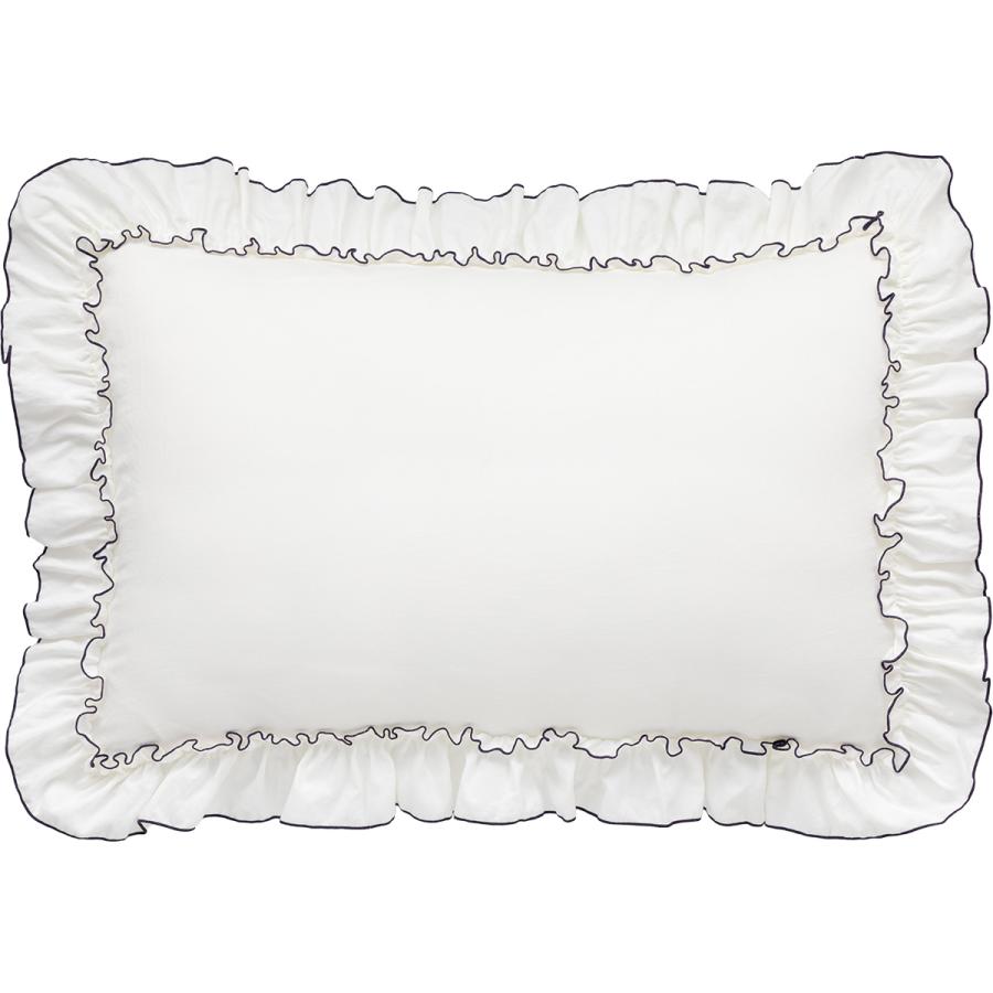 ニトリ（NITORI） 枕カバー（ウォッシュ フリル F8 WH） デコホーム