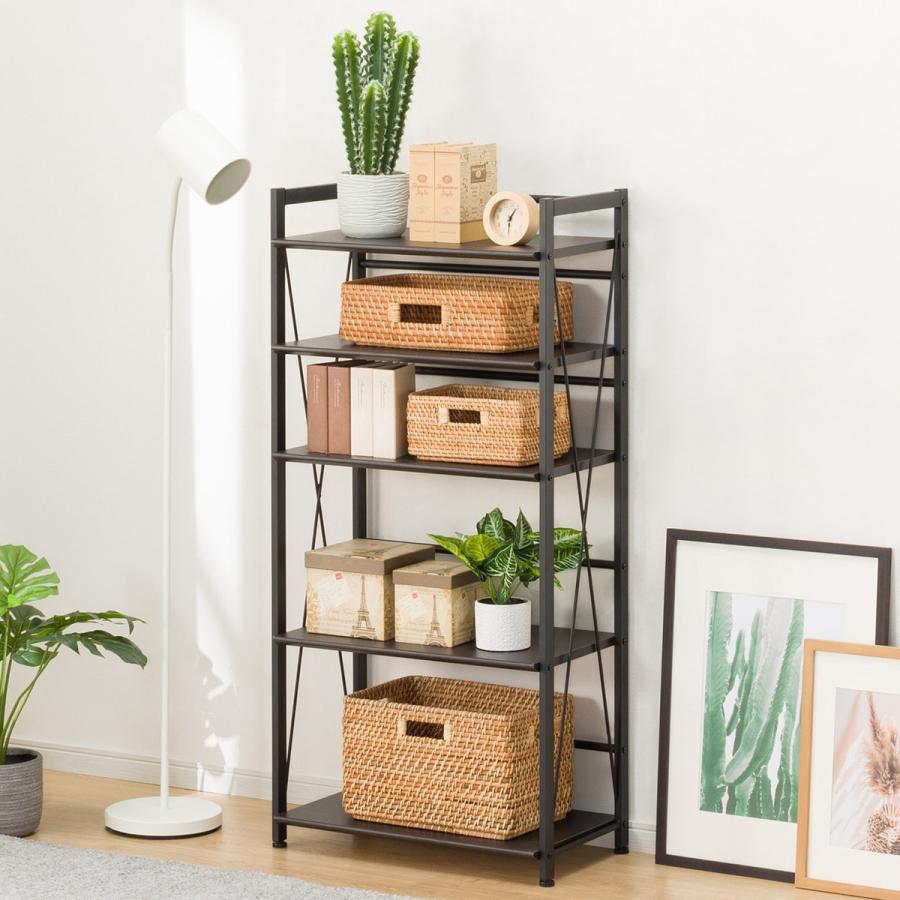 ニトリ（NITORI） シェルフ(サーヤ2 DBR) 本棚 スチールラック