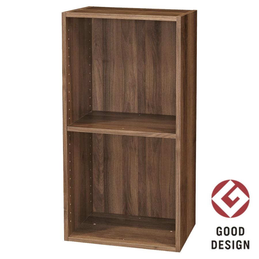 Nクリック 簡単組立て カラーボックス ボックス レギュラー2段(ミドル