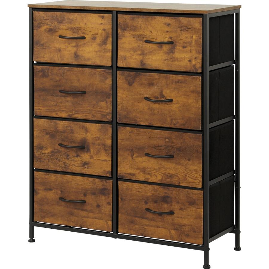 ニトリ（NITORI） 軽量ローチェスト(80 MBR/BK JH003) 80cm幅 : ニトリ