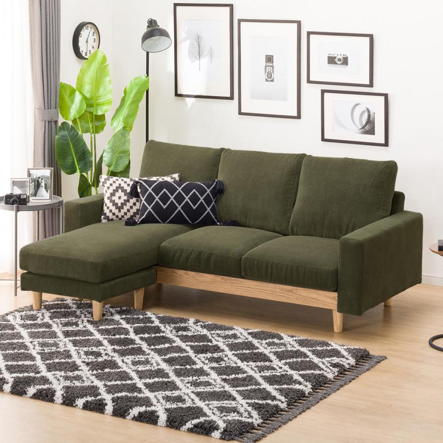 ニトリ（NITORI） カウチソファ (アウロス4 DGR) ソファー ソファ 3人