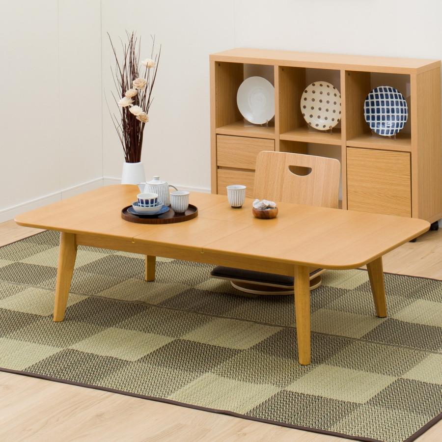 ニトリ（NITORI） 幅120(伸長時150)cm 伸長式座卓(リベラルYN LBR