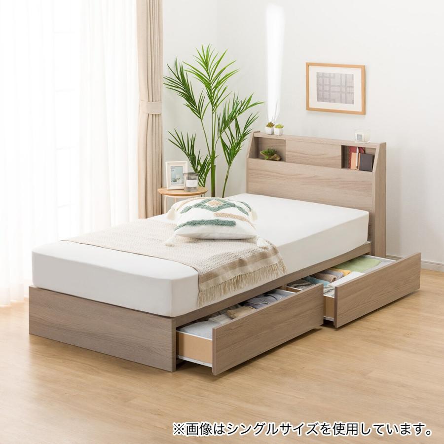 ニトリ（NITORI） ベッド ダブルベッドフレーム(アザン3 浅型/GY