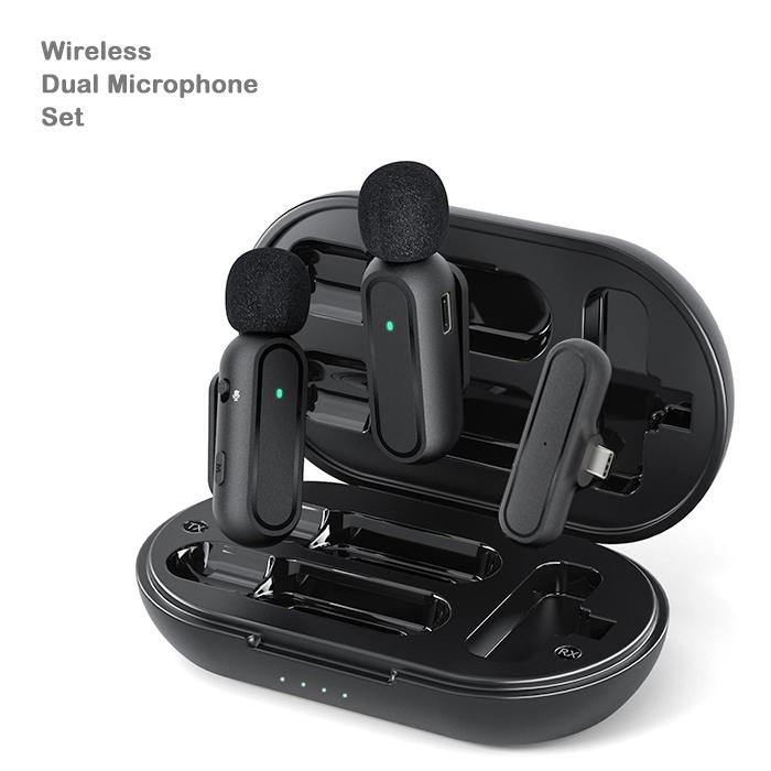 ワイヤレスマイク type-c ピンマイク 充電ケース付き 外付け クリップ