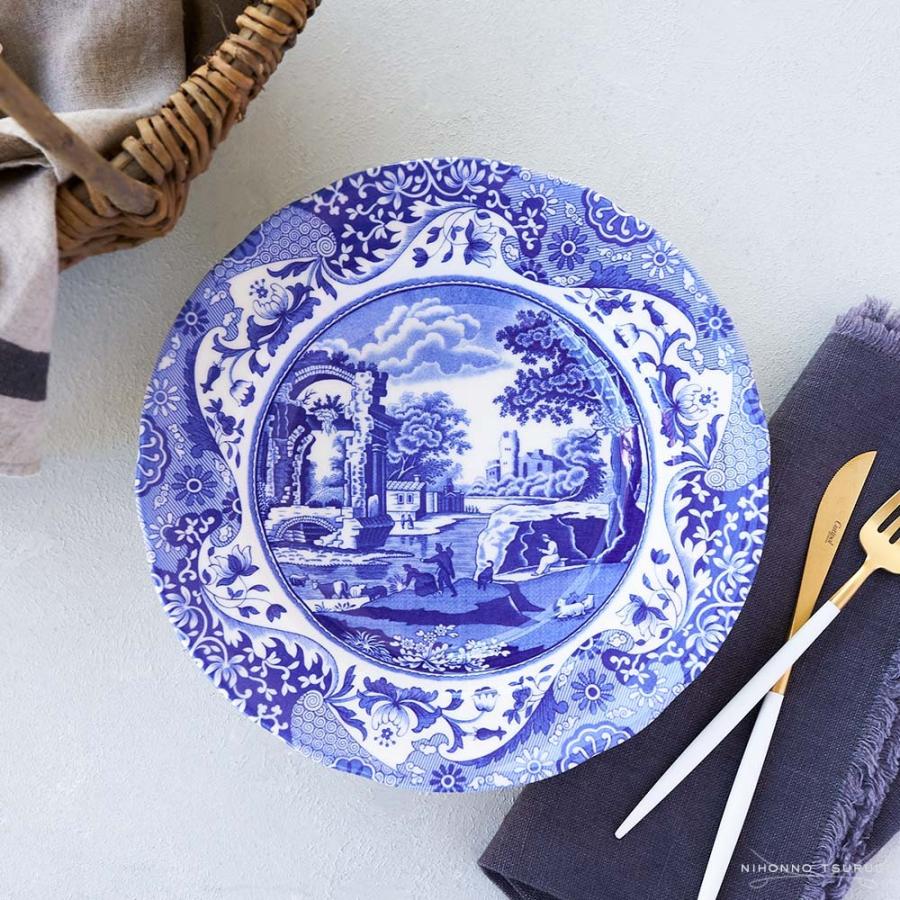 Spode 並行輸入品 スポード ブルーイタリアン スーププレート 23cm