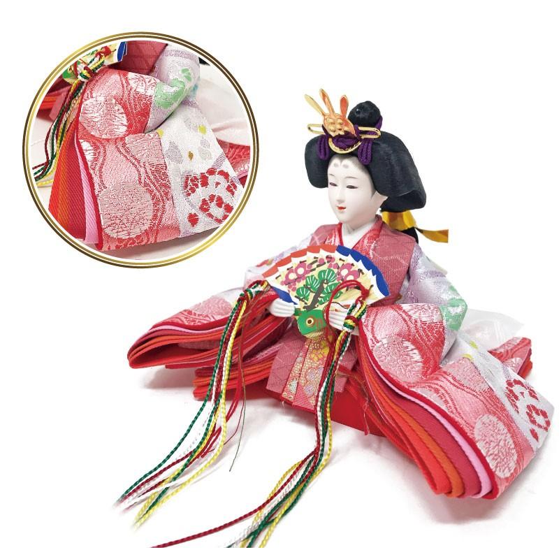 雛人形 ひな人形 壁掛けL字ケース コンパクト 雛 親王飾り : 恵月人形