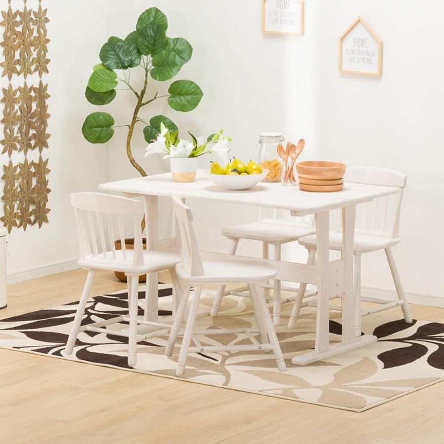 ニトリ（NITORI） 幅120cm ダイニングテーブル5点セット(DTファンシー