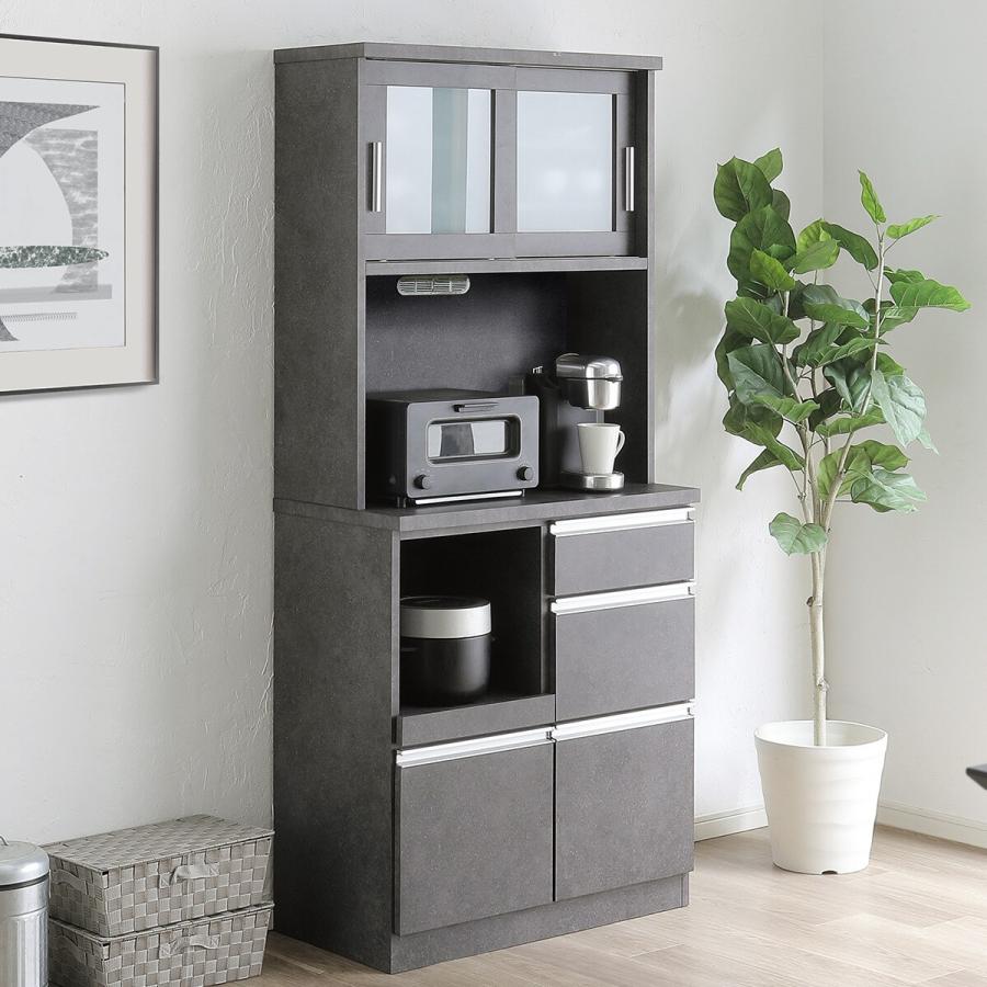 ニトリ（NITORI） 半透明ガラスのキッチンボード (幅80cm GY) : ニトリ