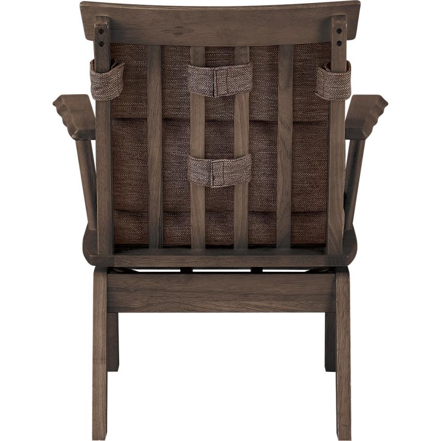 ニトリ（NITORI） ダイニングチェア(サザナミ2 DBR) 回転式 肘付き