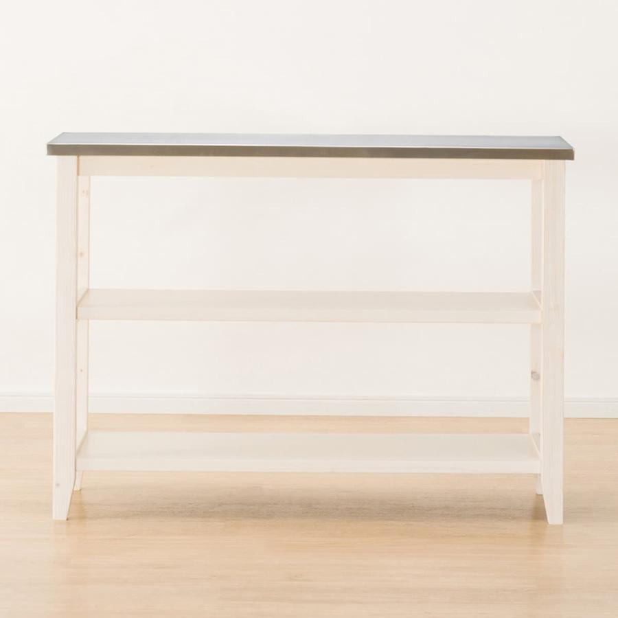 ニトリ（NITORI） [幅120cm]ワークテーブル(シナモ12045WH ステン