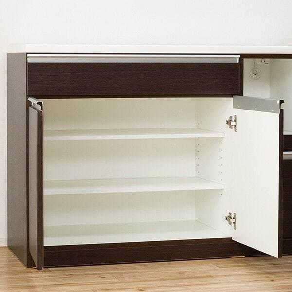 ニトリ（NITORI） 幅120cm キッチンボード( レジューム120-2TF-H DBR