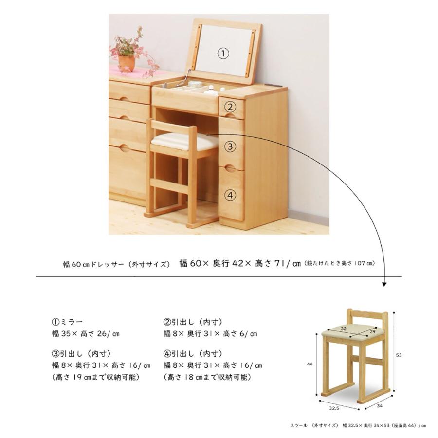 ニトリ（NITORI） 天然木デスクドレッサー(AST60 NA) : ニトリ Yahoo