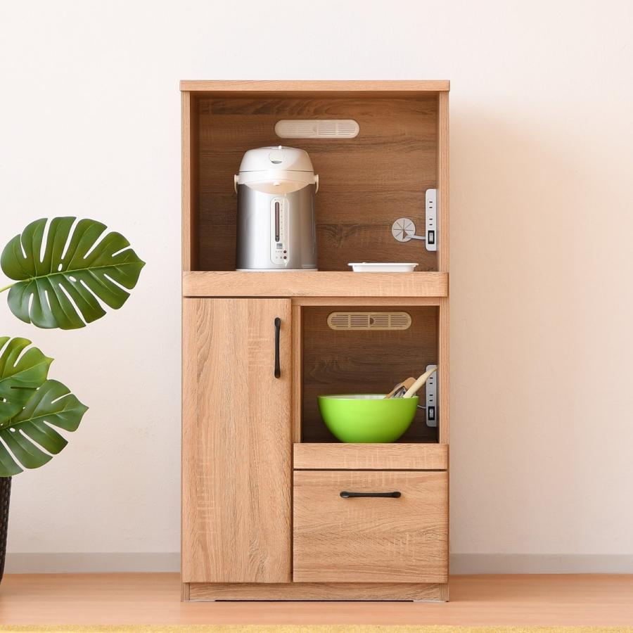 ニトリ（NITORI） 家電たっぷり収納レンジ台 幅60cm (LBR