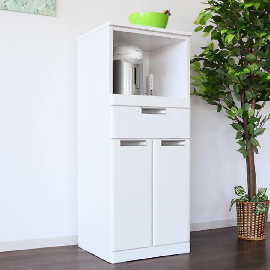 ニトリ（NITORI） 省スペースレンジ台(1段スライド 幅49cm WH