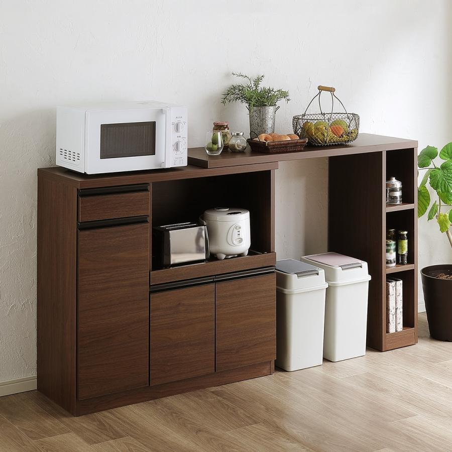 ニトリ（NITORI） 幅調節可能な伸長式カウンター (幅110〜181cm BR