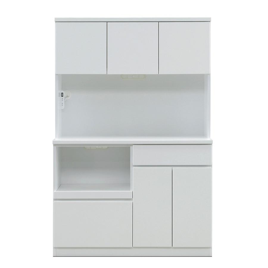 ニトリ（NITORI） 幅120cm 鏡面仕様のキッチンボード (幅120cmcm WH