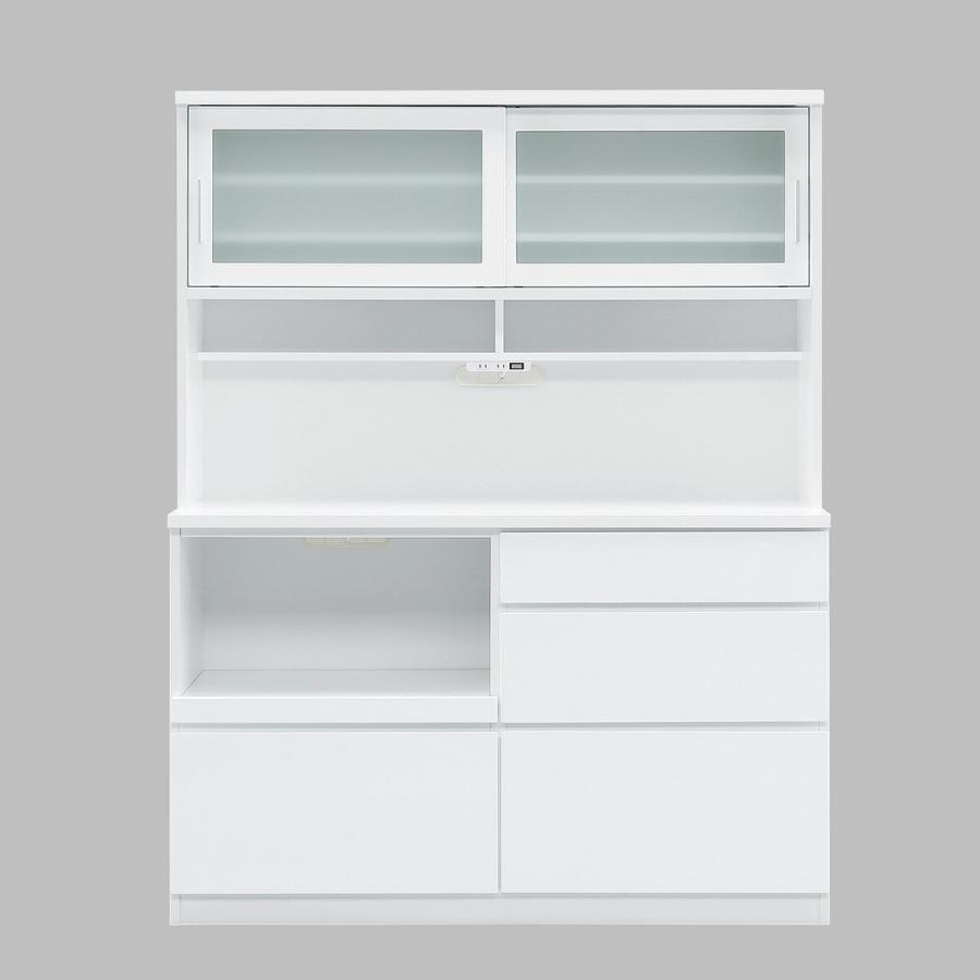 ニトリ（NITORI） 幅140cm 鏡面仕様のキッチンボード 引戸タイプ（幅