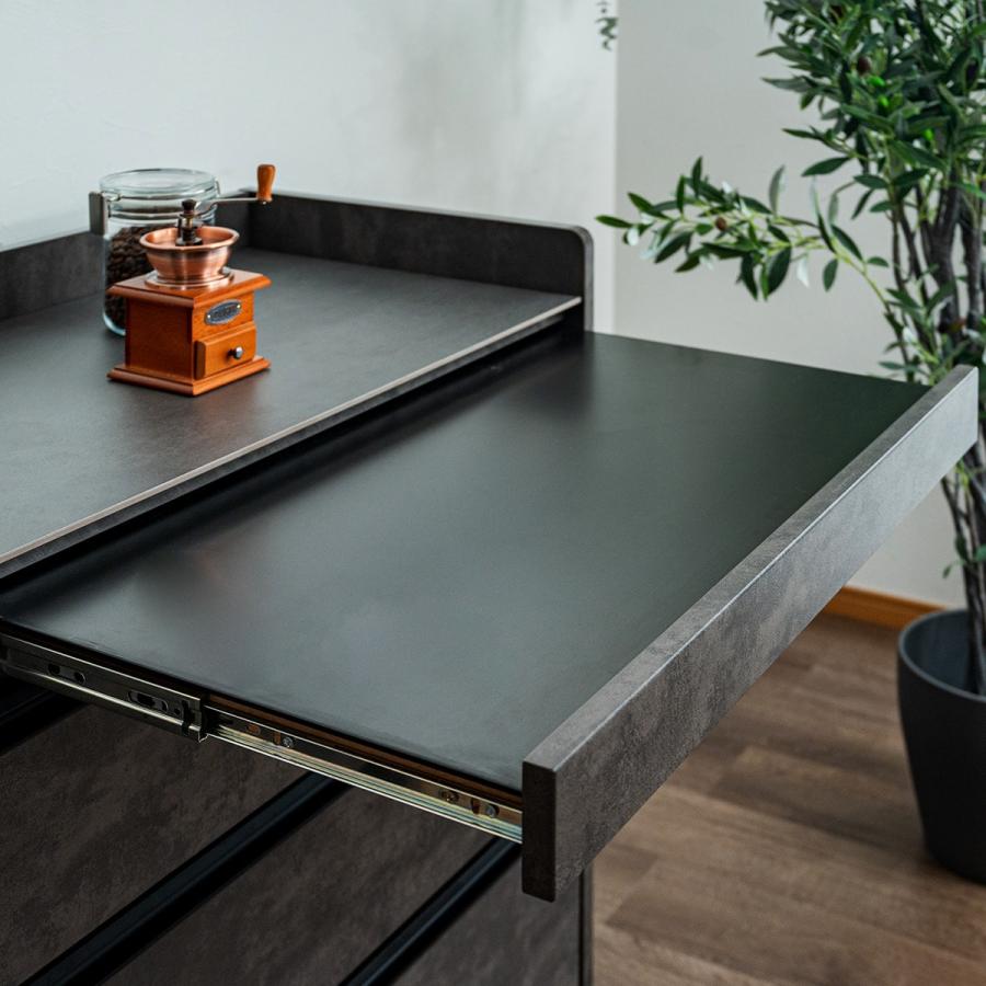 ニトリ（NITORI） セラミック天板 両面カウンター 幅120cm (GY