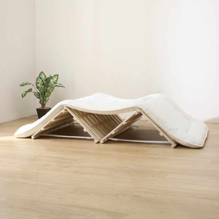 ニトリ（NITORI） ベッド シングル 桐 4つ折りたたみすのこベッド(S