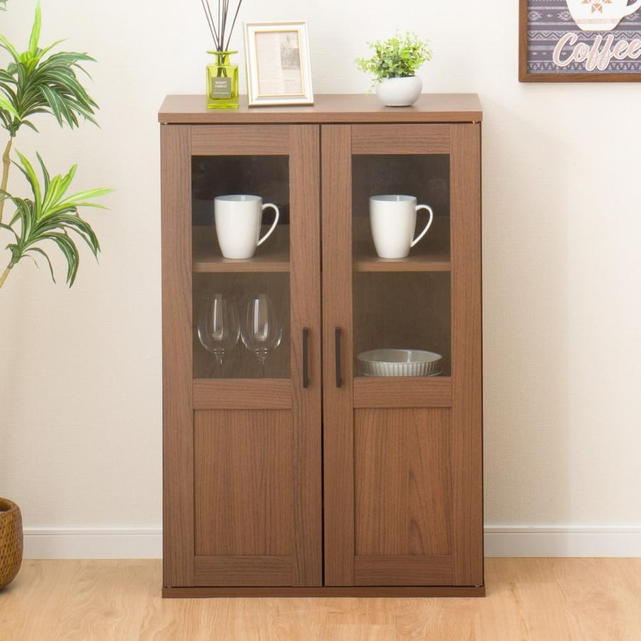 ニトリ（NITORI） 幅60cm キャビネット(マーレ9060 MBR) 食器棚 レンジ