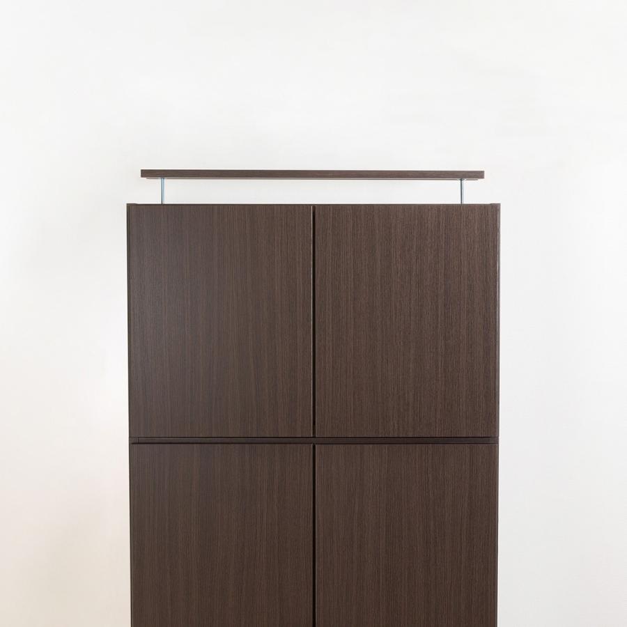 ニトリ（NITORI） ワードローブ上置きセット(アーデル2 80WR DBR