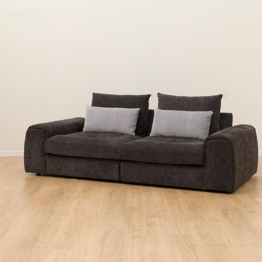 ニトリ（NITORI） 3人掛け布張りセパレートソファ(LB04 GY) ニトリ期間