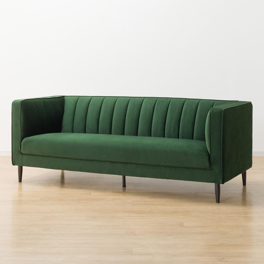 ニトリ（NITORI） ソファー ソファ 3人掛け 布張りソファ(KF01 DGR