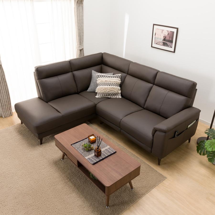 ニトリ（NITORI） コーナーソファ(LB07 革 RC DBR) : ニトリ Yahoo!店