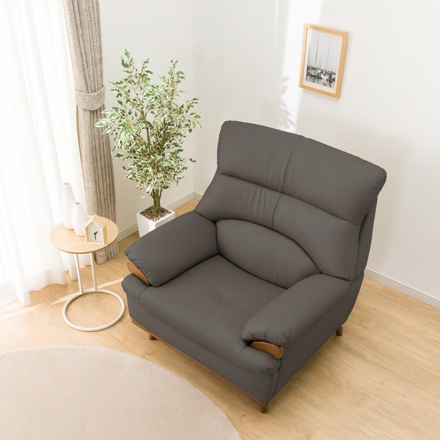 ニトリ（NITORI） 1人掛けソファ(PD02-2 革 GY) : ニトリ Yahoo!店