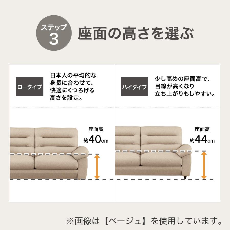 ニトリ（NITORI） 3人掛け布張りソファ(Nポケット BS12 S-HI AQ-MGY