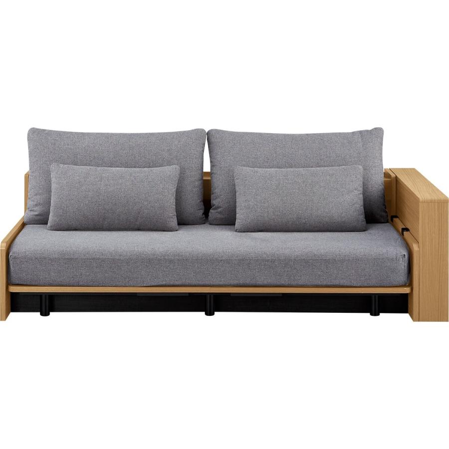 ニトリ（NITORI） 3Way ベッドソファセット＋サイドラック付き(B2 MGY