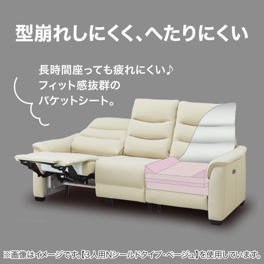 ニトリ（NITORI） 1人用電動リクライニングソファ(Nビリーバ3 厚革 DGY