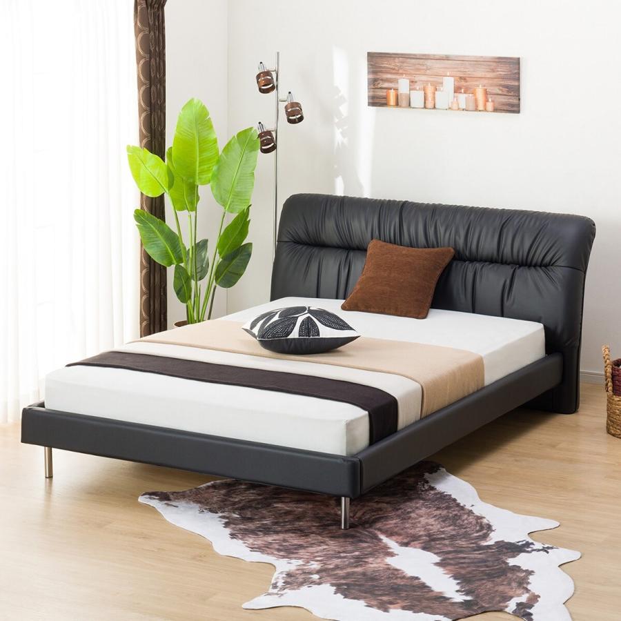 ニトリ（NITORI） ベッド ダブル ベッドフレーム(サラス/BK) : ニトリ