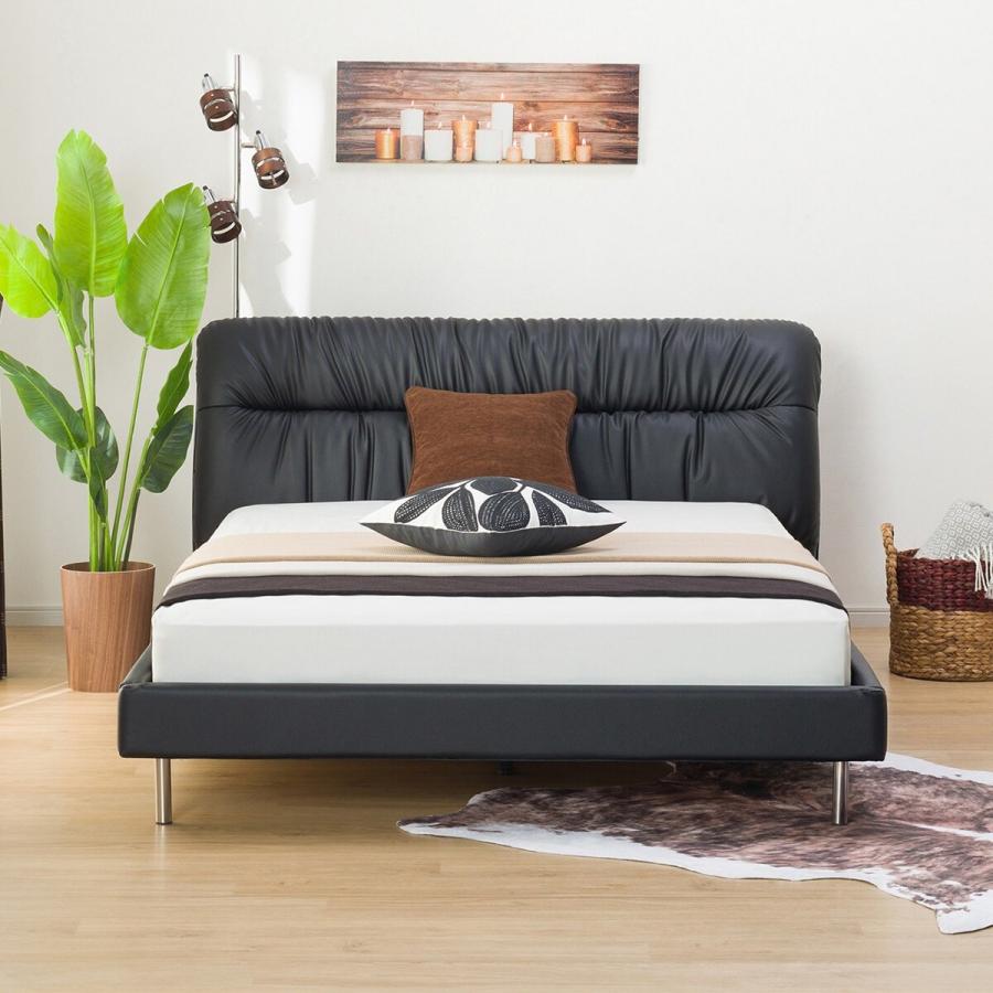 ニトリ（NITORI） ベッド ダブル ベッドフレーム(サラス/BK) : ニトリ