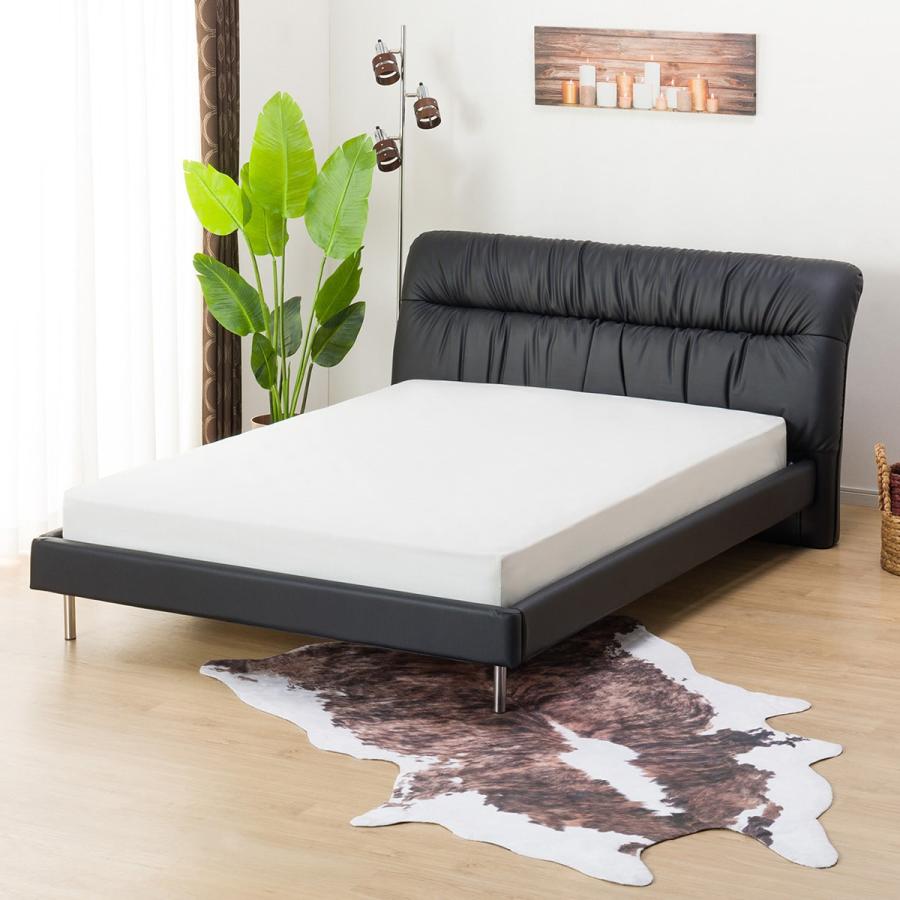 ニトリ（NITORI） ベッド ダブル ベッドフレーム(サラス/BK) : ニトリ