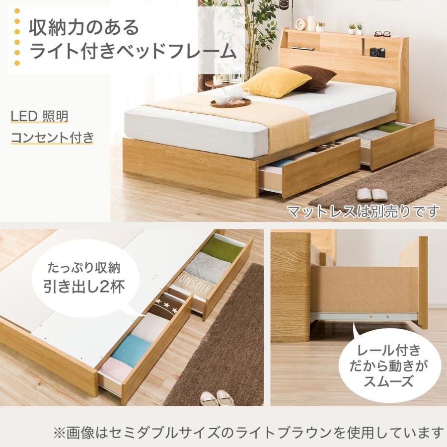 ニトリ（NITORI） ベッド ダブルベッドフレーム(アザン3 浅型/LBR