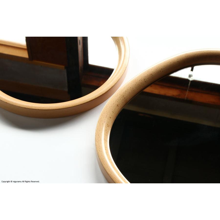 曲木鏡（ウォールミラー） 小判型, 小 / 木地色 [鏡以外との同梱不可