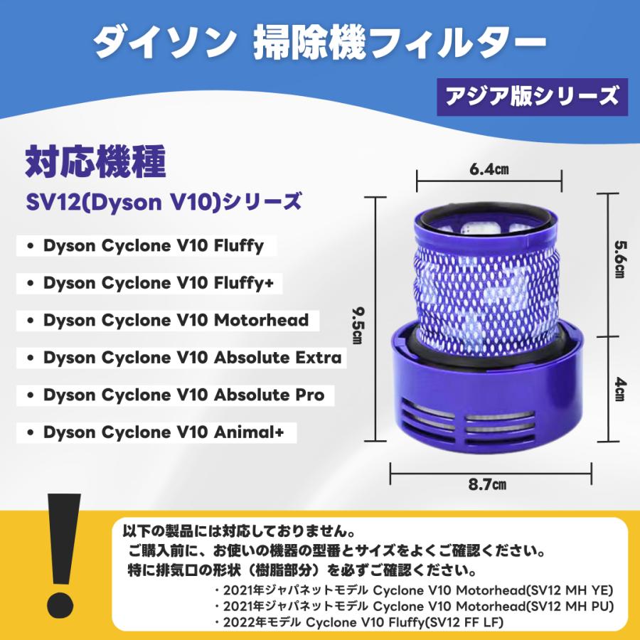 Dyson（ダイソン） 互換品 フィルター V10 SV12 シリーズ 掃除機 交換